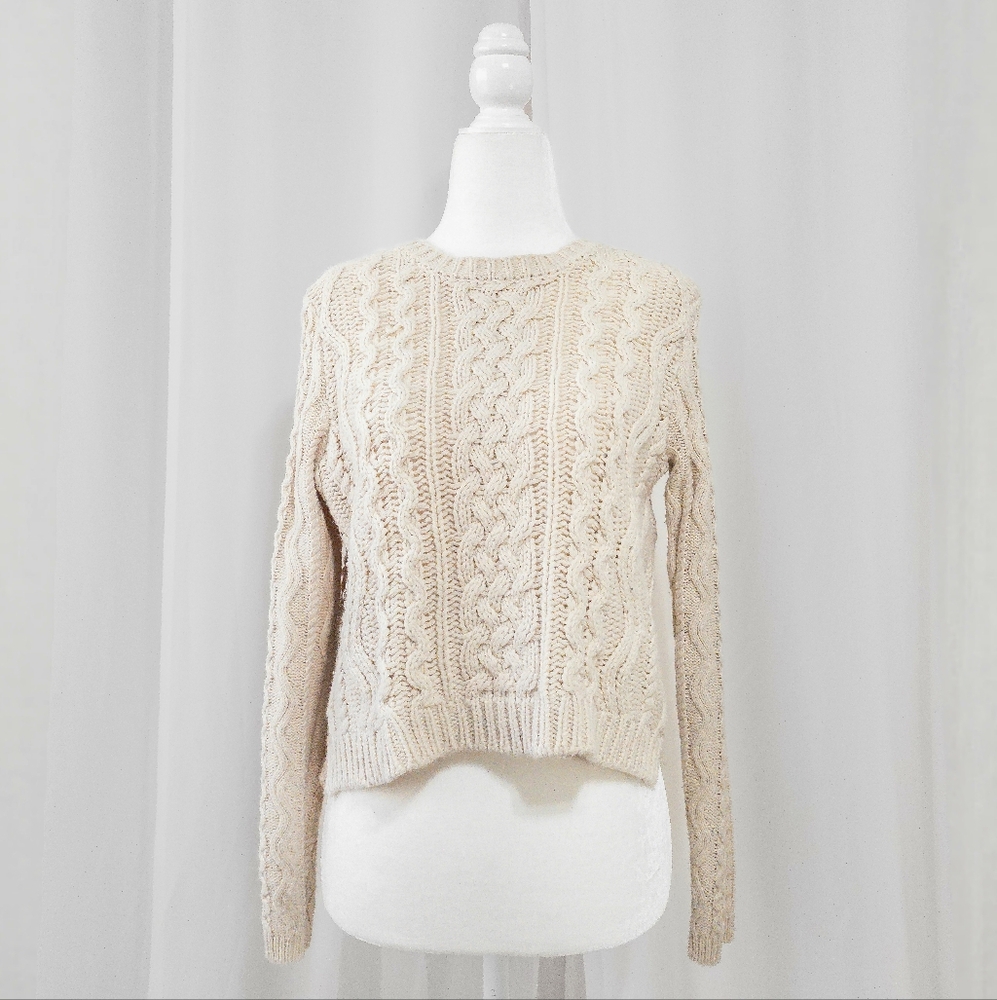 Cream Cable Knit Chunky Sweater